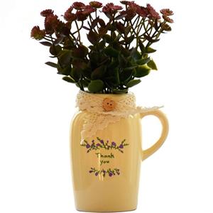گلدان به همراه گل مصنوعی آناترا مدل Home Flowers 02 