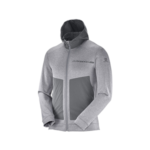 سویشرت کلاه دار مردانه PULSE MID HOODIE Alloy/Forged Iron سالومون Salomon M 