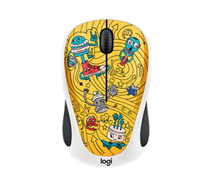 ماوس بیسیم لاجیتک سری Doodle مدل GoGo Gold Logitech Doodle Collection M238 GoGo Gold Wireless Mouse