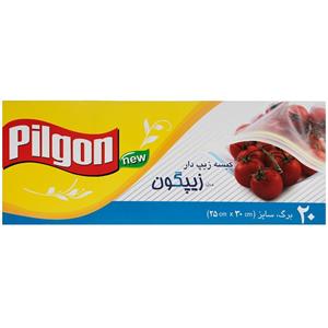 کیسه زیپ دار پیلگون مدل Zipgoon بسته 20 عددی Pilgon Zipgoon Zipper Bag Pack of 20