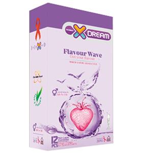 کاندوم ایکس دریم میوه ای Xdream Flavour Wave بسته 12 عددی X Dream Flavour Wave Condom 12pcs