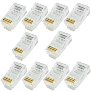 بسته 100 عددی کانکتور RJ45 cat5 8p8c