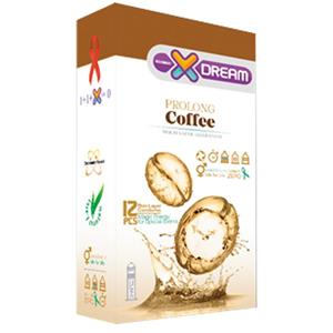 کاندوم ایکس دریم مدل قهوه Xdream Prolong Coffee بسته 12 عددی Dream Condom 12pcs 