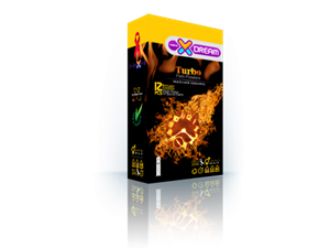 کاندوم ایکس دریم توربو  Xdream Turbo بسته 12 عددی X Dream Turbo Condom 12pcs