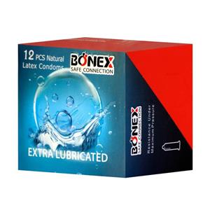 کاندوم بونکس مدل Extra Lubricated بسته 12 عددی Bonex Condoms 12PSC 