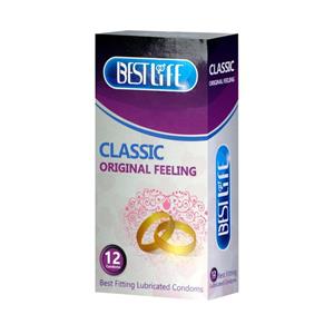 کاندوم بست لایف مدل Classic بسته 12 عددی