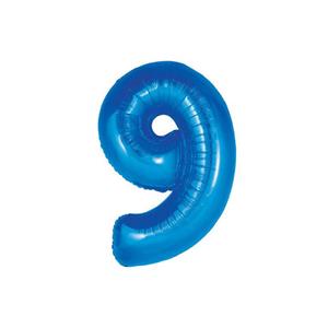 بادکنک فویلی عدد 9 ( عدد نه ) آبی - 42 اینچ