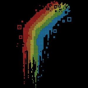 تیشرت Rainbow Pixel 