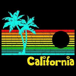 تیشرت طرح Vintage  80s California