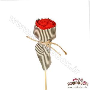 گل رز قرمز پارچه ای