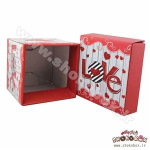 جعبه کادویی ساختنی طرح love سایز 4 