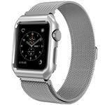 Mobest 42mm Milanese Stainless Steel Wrist Band with Metal Protective Case - Silver