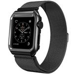 Mobest 38mm Milanese Stainless Steel Wrist Band with Metal Protective Case - Black