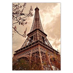 تابلو شاسی ونسونی طرح Proud Eiffel سایز 30x40 سانتی متر