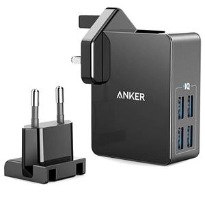 شارژر دیواری 4 پورت انکر مدل A2042L21 PowerDrive Anker A2042L21 PowerDrive 4 Port USB Wall Charger