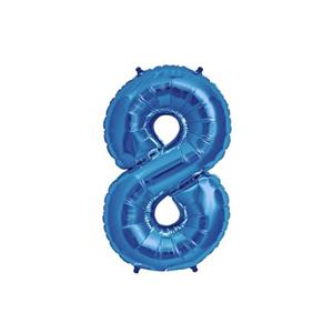 بادکنک فویلی عدد 8 ( عدد هشت ) آبی - 32 اینچ