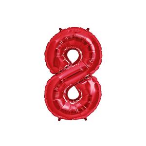 بادکنک فویلی عدد 8 ( عدد هشت ) قرمز- 32 اینچ