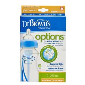 شیشه شیر طلقی پهن 270 میل Options نوزاد دکتر براونز Dr Brown s 