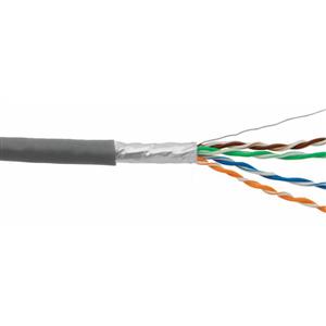 رول کابل شبکه Cat 6 فویل دار سایز 24AWG دی-لینک مدل NCB-C6SGRYR-305-24 طول 305 متر