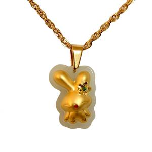   گردنبند طلا 24 عیار ماربلین طرح خرگوش کد GJ2011