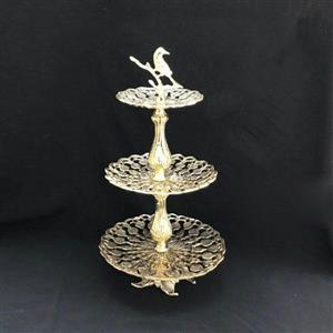 شیرینی خوری سه طبقه طرح سرایی برنزی 