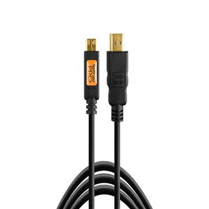 کابل Tether Tools TetherPro Mini HDMI C to A 15′ BLK HDMIC HDMIA 15BLK 