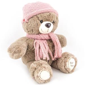 عروسک خرس تینی وینی مدل Brown Winter Dress 108 
