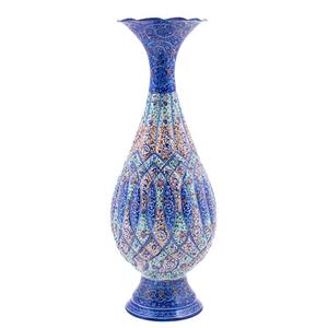 گلدان میناکاری مسی رستا طرح صراحی 62-12-102 ارتفاع 25 سانتی متر گلدان میناکاری مسی رستا طرح صراحی 62-12-102 ارتفاع 25 سانتی متر