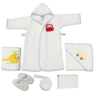 ست 5 تکه حوله نوزادی کیدبو  مدل Traffic Jam Kidboo Traffic Jam Baby Towel Set 5Pcs