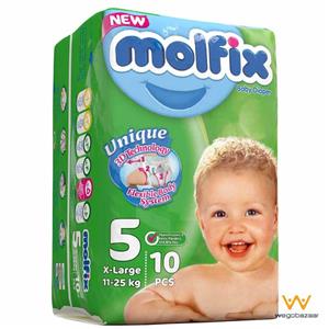 پوشک مولفیکس سایز 5 بسته 10 عددی Molfix Size Diaper Pack Of 