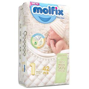 پوشک مولفیکس سایز 1 بسته 42 عددی Molfix Size Diaper Pack Of 