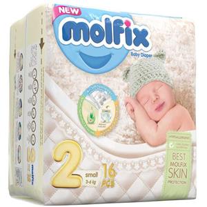 پوشک مولفیکس سایز 2 بسته 16 عددی Molfix Size 2 Diaper Pack Of 16