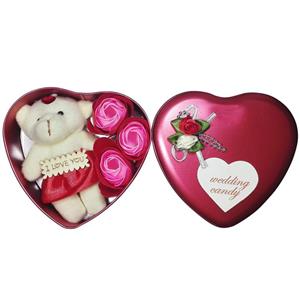 ست هدیه عروسک گل معطر مدل Wedding Candy Doll And Scented Flower Gift Set 