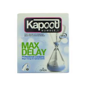 کاندوم  تاخیری مضاعف کاپوت مدل Max Delay بسته 3  عددی Kapoot Max Delay Condoms 3 PSC