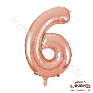 بادکنک عددی فویلی رزگلد 6