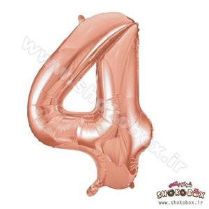 بادکنک عددی فویلی رزگلد 4