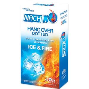 کاندوم سرد و گرم خاردار وتاخیری 12 عددی ناچ کدکس NACH KODEX-HANG OVER Kodex Hang Over Ice And Fire Condom 12PSC