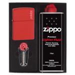 ست هدیه فندک زیپو مدل Red Matte with Zippo Logo کد 233ZL