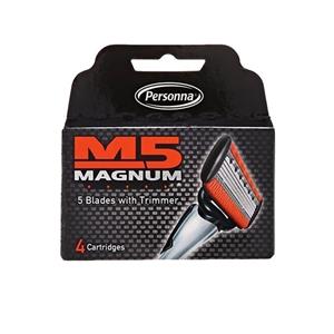 تیغ یدک پرسونا مدل Magnum M5 بسته 4 عددی Personna Magnum M5 Razor Blades Pack Of 4