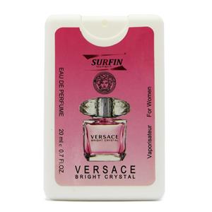 عطر جیبی زنانه سورفین مدل Versace Bright Crystal حجم 20 میلی لیتر Surfin Versace Bright Crystal Pocket Eau De Perfume For Women 20ml