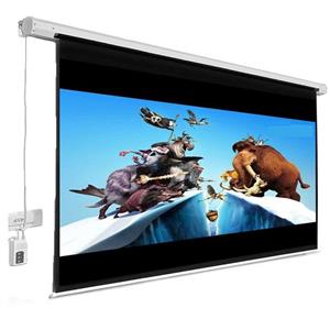 پرده نمایش برقی پروژکتور اسکوپ مدل فایبرگلاس سایز 300x 300 Fiberglass Motorized Projector Screen 250x250