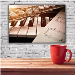 تابلو دیواری چوبی دکوگراف مدل Piano کد 345 سایز 60x40 سانتی متر