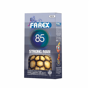 کاندوم فارکس مدل Strong Man 85 بسته 12 عددی farex condoms pcs 