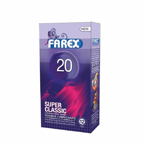 کاندوم فارکس مدل Super Classic 20 بسته 12 عددی farex condoms pcs 