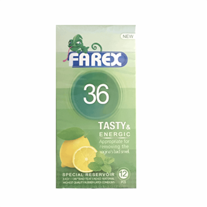 کاندوم فارکس مدل Tasty 36 بسته 12 عددی farex tasty 36 condoms 12 pcs