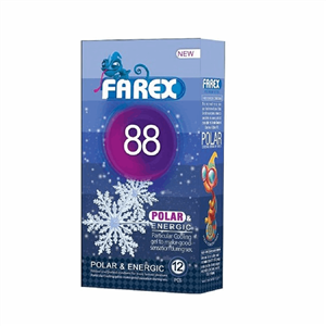 کاندوم سردکننده Polar شماره 88 فارکس farex condoms 12 pcs 