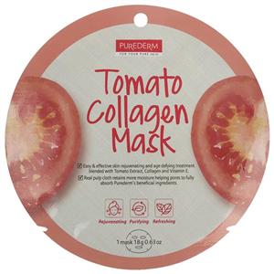 ماسک نقابی پیوردرم مدل Tomato Purederm Tomato Collagen Face Mask