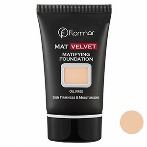 کرم پودر مات تیوپی فلورمار مدل ولوت شماره 203 Flormar Mat Velvet Mattifying Foundation V203