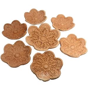 ظروف هفت سین سفالی بدون رنگ گالری دست نگار طرح کنگری