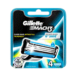 تیغ یدک ژیلت مدل Mach 3 بسته 4 تایی  Gillette  Mach 3 Blades Pack Of 4